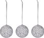 Koopman International 10x Boules de Noël argentées à paillettes aspect rotin plastique 9 cm