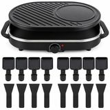 Merkloos Raclette Set voor 8 Personen met Grill- en Stenen Plaat