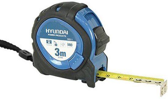 Hyundai Hyundai rolbandmaat 3 meter x 25 mm MID / rolband / rolmeter / rolmaat