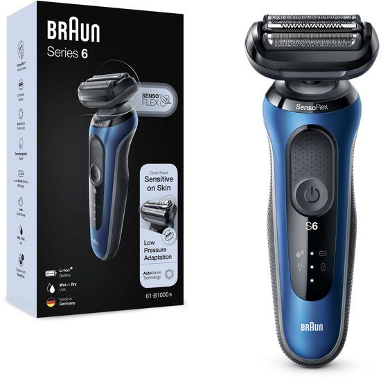 Braun Series 6 61-B1000s Scheerapparaat - Zwart/Blauw