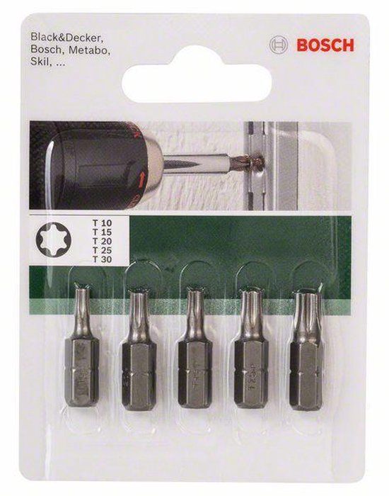 Bosch Accessoires Bosch 5-delige schroefbitset Standard Torx T30