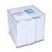 WAYTEX 931150 notitieblok met 700 witte notities, 9 x 9 cm, met transparante kunststof houder
