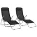 VidaXL Tuinstoel Lounge Polyester, Polyvinyl Chloride (PVC) Zwart