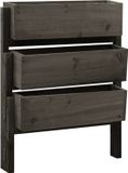vidaXL Plantenbak inklapbaar 60x14x75 cm massief vurenhout grijs
