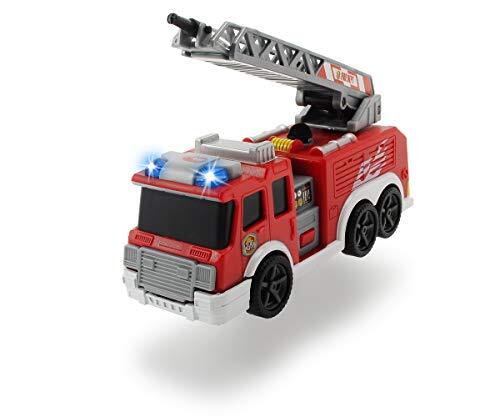 dickie Toys 203302002 brandweerauto met waterspuitfunctie, uittrekbare ladder, rood