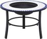 Merkloos / Sans marque Wan GmbH Buitenhaard - Vuurkorf - Terras Verwarmen - Keramische Vuurschaal - 68 cm - Blauw Wit