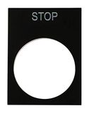 RS PRO Labelplaat voor Ptec-drukknop Stop, verpakking van 5 stuks