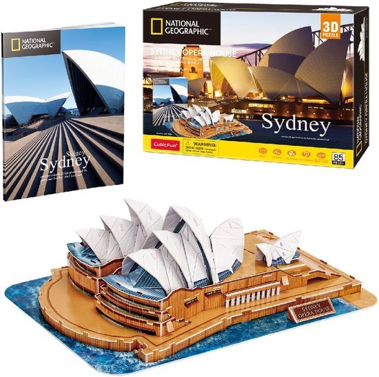 Cubic Fun National Geographic 3D Puzzel Opera House Sydney 85 Stukjes