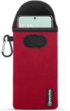 MobyDefend Housse - Convient pour Motorola Edge 70 Max - Pochette en néoprène avec mousqueton - Insertion - Boucle de ceinture - Rouge