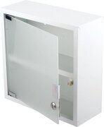 Differnz Spiegelkast Quadro Kubus 30x30x12cm RVS/Inox Wit