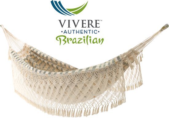 Vivere Braziliaanse 2-persoons hangmat met sierrand