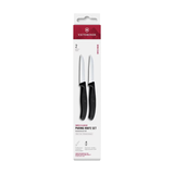 Victorinox Swiss Classic Gemüsemesser-Set, 2-teilig, 8 cm, Gerade/Welle, Schwarz, B