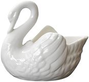 Merkloos Zwanen-overpot - Wit - Aardewerk - 11.20 cm