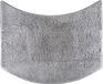 fluffy® microvezel badmat voor ronde douches met antislip onderkant (kleine boog | doucheradius 55 cm, grijs)