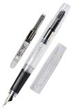Online Ice Bachelor Transparante vulpen, 0,8 mm brede kalligrafieveer, voor standaard inktpatronen, ergonomische handgreep, duurzame converter, voor belettering, bullet journal, kalligrafie