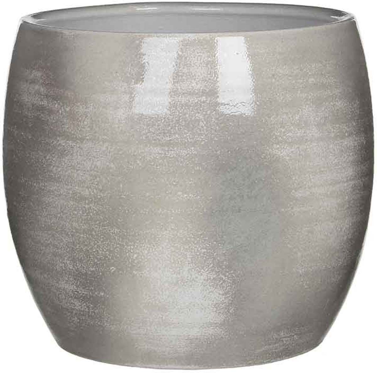 Mica Decorations - lester ronde pot lichtgrijs - maat in cm: 26 x 28