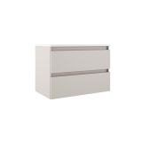 Saniclass Chacito Badkamermeubelset - 100x40x55cm - keramische wastafel glans wit - 1 wasbak - 1 kraangat - 2 lades - mat cotton (beige)