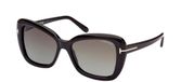 Tom Ford Maeve Ft 1008 Lunettes De Soleil Femme Noir Papillon Gris 55mm