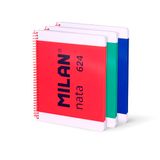 MILAN Set van 3 notitieboeken A4, spiraalbinding, hardcover, 80 witte pagina's, 95 g/m², collectie Nata 624 since 1918