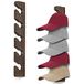 keletop Hoedenrek voor muur Baseball Cap Organizer Hanger (2 Pack) Moderne houten hoedhouder Wandgemonteerde Caps Display voor Kastdeur Slaapkamer Entryroom Wasserij (Bruin)