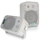 Pyle Waterdichte Speakers - Buitenluidsprekers - Weerbestendige Wand en Plafond Gemonteerde Luidsprekers - 200 Watt - Universele Montage - Wit