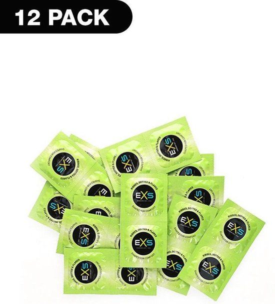 EXS Ribbed, Dotted & Flared Condoms - 12 Pack