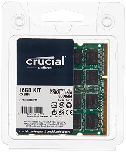 Crucial 16GB DDR3L 1600 SODIMM for Mac