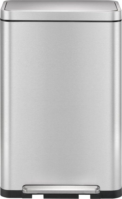 EKO X-Cube pedaalemmer - 30 liter - Mat RVS
