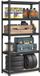 SONGMICS Snel te monteren, robuust rek, opbergrek, keukenrek, 5 planken, 45 x 90 x 180 cm, maximale belasting 875 kg, voor kelder, keuken, kantoor, zwart