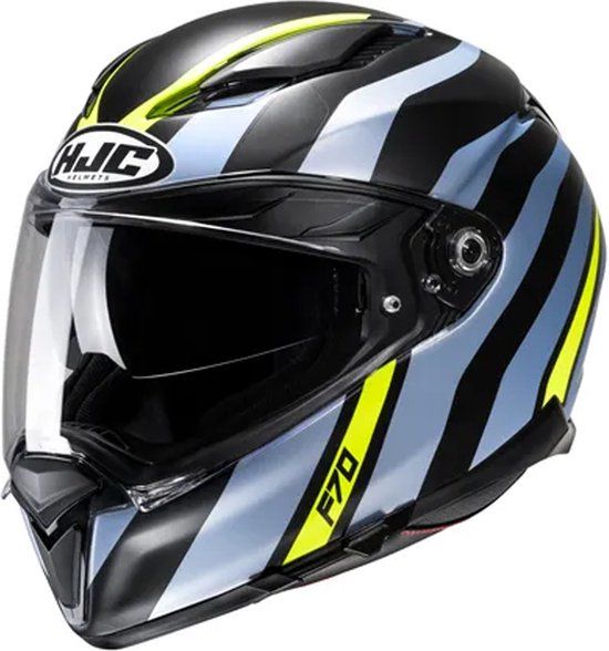 HJC F70 Galla MC3HSF Full Face Helmet - Grey/Yellow - Size M