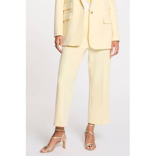 Morgan Morgan straight high waist pantalon lichtgeel