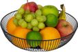 QUVIO Fruitschaal - Metaal - Diameter 28 cm - Zwart