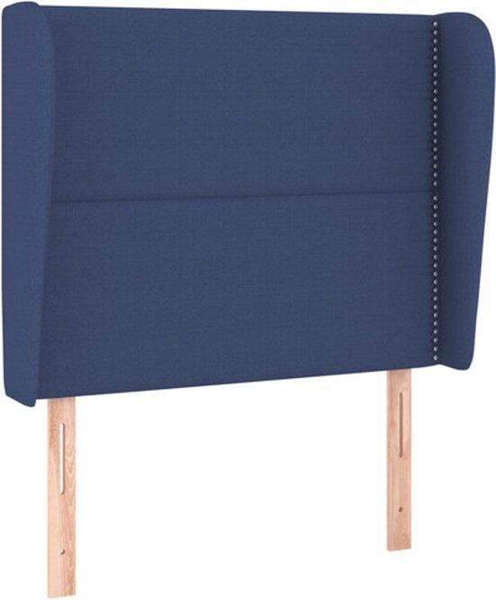 vidaXL Hoofdbord - Stof - Blauw - 93x23x118/128 cm