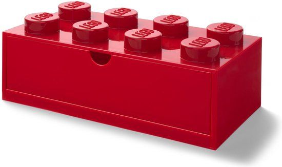 LEGO Brick 8 Opbergbox Bureaulade - Rood