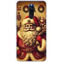 Xiaomi Bedrukt siliconen hoesje compatibel met Xiaomi Redmi 8 pere noel vintage
