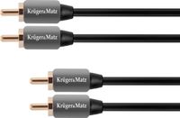 Krüger&Matz 2 RCA-2RCA kabel 0,5 m grijs/lila