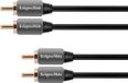 Krüger&Matz 2 RCA-2RCA kabel 0,5 m grijs/lila