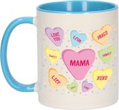 Bellatio Decorations Koffiemok - Blauw - Keramiek - 300 ml