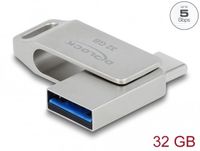 Delock USB 5 Gbps USB-C™ + Type-A Memory Stick 32 GB - Metal Housing