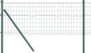 vidaXL Euro-hek met grondbevestiging 10 x 0,4 m PVC-coated staal groen