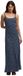 Superdry Printed Cami Maxi Robe Longue Sans Manches Bleu XS Femme