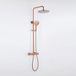 FortiFura Calvi opbouw regendoucheset – Ø25 cm hoofddouche – 1-stands ronde handdouche – koper geborsteld