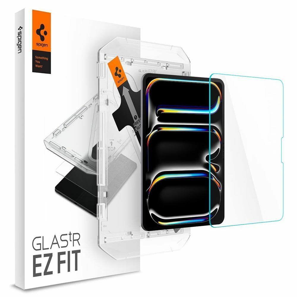 Spigen GLAS.tR EZ Fit Screen Protector for iPad Pro 11" (2024) - Tempered Glass - 9H - Clear - 1-Pack
