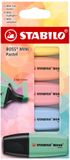 STABILO BOSS MINI Markeerstift Pastel Etui Met 5 Kleuren