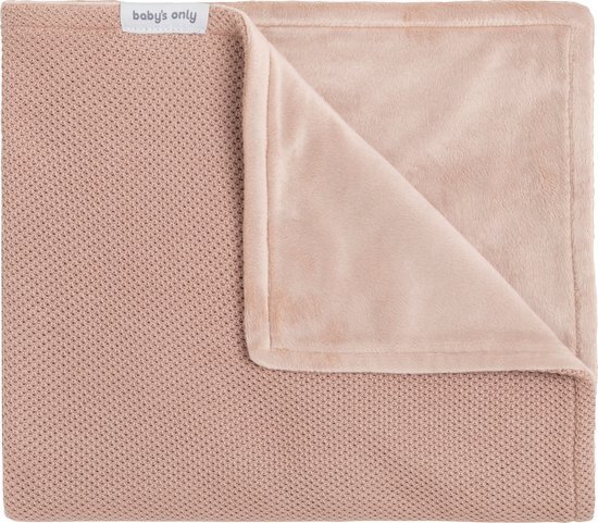 Baby&#39;s Only Gebreide ledikantdeken soft - Baby deken Classic - Dekentje voor meisjes - 1.1 TOG - 100x135 cm - Tuscany Roze - Superzachte voering