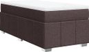 vidaXL Boxspring met matras - Stof - Donkerbruin - 100x200 cm
