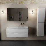 Mondiaz Aivy badmeubelset - 120x45x50cm - Talc - Rechts - Met spiegelkast