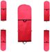 TUKA Housse de protection spacieuse et robuste pour robes de mariée et de soirée, 180 cm x 64 cm, sac pliable rouge, 5 pièces, TKB1001