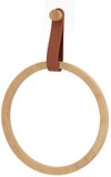 Tendance Handdoek/gastendoekjes houder ring - cognac - zelfklevend - bamboe