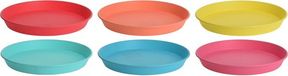 Merkloos / Sans marque Koopman International 24x stuks gekleurde borden kunststof 23 cm